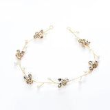 Long Hair Jewelry Headbands 16 Styles Leaf Pearl Crystal Women Hair Ribbon Tiara