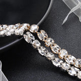Austrian Crystal Women Head Chains Wedding Hair Jewelry Bride Headbands