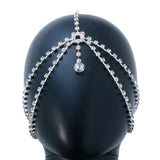 Stonefans Boho Rhinestone Forehead Headband for Bride Tiara Crystal Headdress