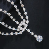 Stonefans Boho Rhinestone Forehead Headband for Bride Tiara Crystal Headdress