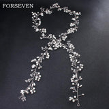 Pearl Rhinestone Headband Bridal Hair Jewelry 50/100/150 cm Long