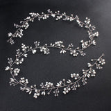 Pearl Rhinestone Headband Bridal Hair Jewelry 50/100/150 cm Long