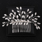 Silver Crystal Hair Comb Hairpin Headbands Tiaras For Women Bride