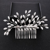 Silver Crystal Hair Comb Hairpin Headbands Tiaras For Women Bride