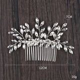 Silver Crystal Hair Comb Hairpin Headbands Tiaras For Women Bride