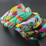 Exaggerated Printed Fabric Knotted Headband Ins Hair
