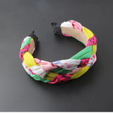 Exaggerated Printed Fabric Knotted Headband Ins Hair