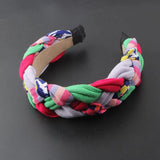 Exaggerated Printed Fabric Knotted Headband Ins Hair