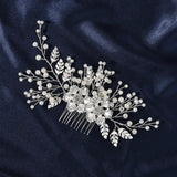 Bridal Combs Crystal Pearls Wedding Hair Accessory For Bride