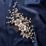 Bridal Combs Crystal Pearls Wedding Hair Accessory For Bride