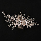 Bridal Combs Crystal Pearls Wedding Hair Accessory For Bride