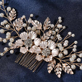 Bridal Combs Crystal Pearls Wedding Hair Accessory For Bride