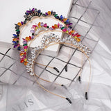 Rhinestone Bridal Hair Jewelry Flowers Headbands For Women