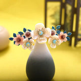 Chinese Hanfu Headdress Jade Flower Hair Crown