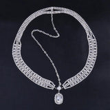 Stonefans Rhinestone Forehead Chain Pendant Headpiece Bridal Wedding Headband