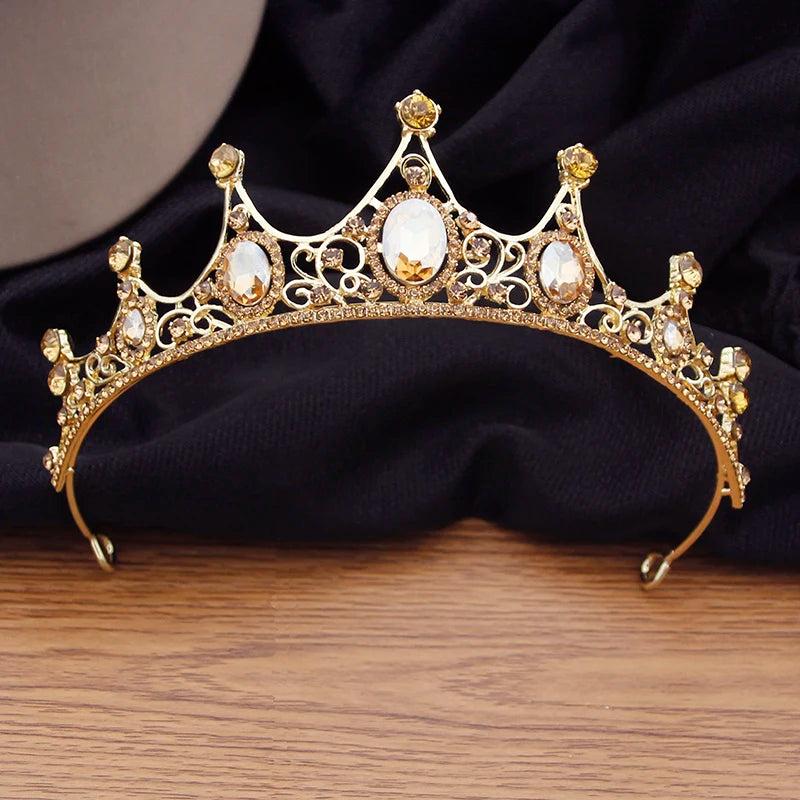 Girls Crystal Crown Tiara Headdress Hair Jewelry