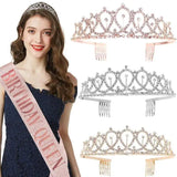 Girls Birthday Crown Headbands Prom Party Tiaras Set