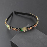 Metal Flower Rhinestone Headdress Hair Hoop for Party