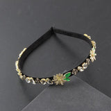 Metal Flower Rhinestone Headdress Hair Hoop for Party