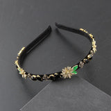 Metal Flower Rhinestone Headdress Hair Hoop for Party