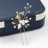 3 Pcs Simulated Pearl Crystal Hair Jewelry For Women Bridal Charm Hair Pins