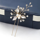 3 Pcs Simulated Pearl Crystal Hair Jewelry For Women Bridal Charm Hair Pins