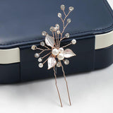 3 Pcs Simulated Pearl Crystal Hair Jewelry For Women Bridal Charm Hair Pins