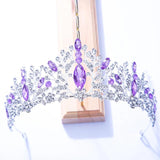 Colorful Crystal Rhinestone Crowns Wedding Hair Accessories