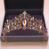Colorful Crystal Rhinestone Crowns Wedding Hair Accessories