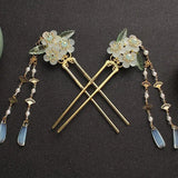 Vintage Metal Chinese Hairpin Flower Hair Accessory