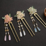 Vintage Metal Chinese Hairpin Flower Hair Accessory