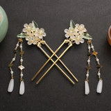 Vintage Metal Chinese Hairpin Flower Hair Accessory