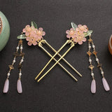 Vintage Metal Chinese Hairpin Flower Hair Accessory
