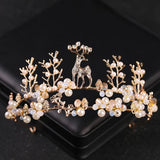 Golden Animal Crown Princess Headdress Wedding Accessories