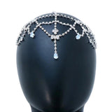 Stonefans Hollow Head Chain Water Drop Forehead Chain Headband for Women