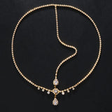 Stonefans Bridal Water Drop Head Chain Wedding Headdress