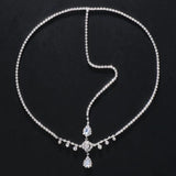 Stonefans Bridal Water Drop Head Chain Wedding Headdress