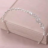 Bride Headband Silver Rhinestone Crystal Tiara Wedding Crown Princess Tiara
