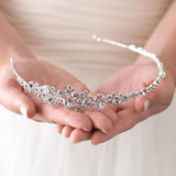 Bride Headband Silver Rhinestone Crystal Tiara Wedding Crown Princess Tiara