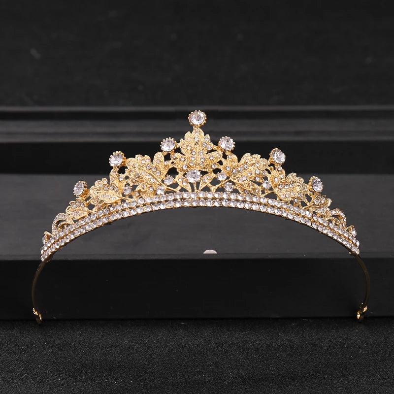 Baroque Rhinestone Crown Tiara Wedding Hair Accessories