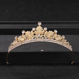 Baroque Rhinestone Crown Tiara Wedding Hair Accessories
