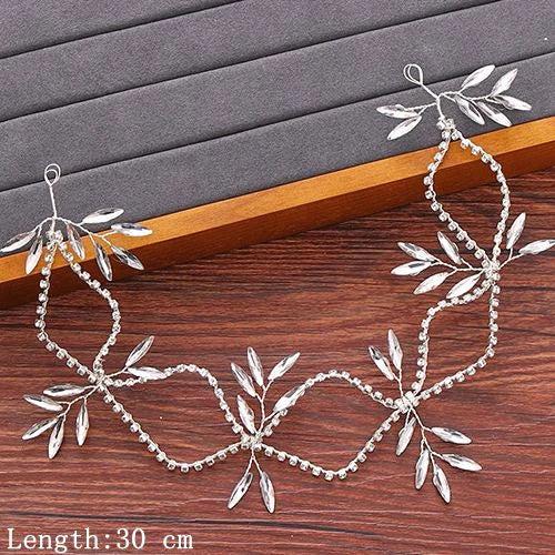 Bridal Headband Rhinestone Pearl Tiara Hair Accesories