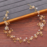 Bridal Headband Rhinestone Pearl Tiara Hair Accesories