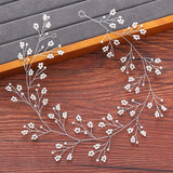 Bridal Headband Rhinestone Pearl Tiara Hair Accesories
