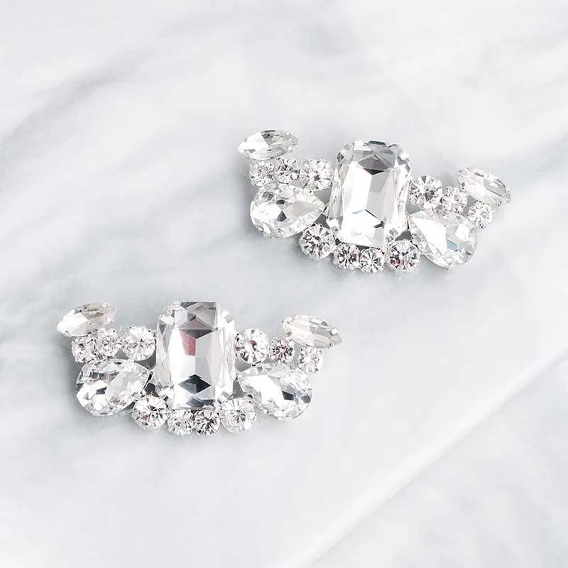 Big Rhinestone Wedding Shoe Clips Bride Bridesmaid