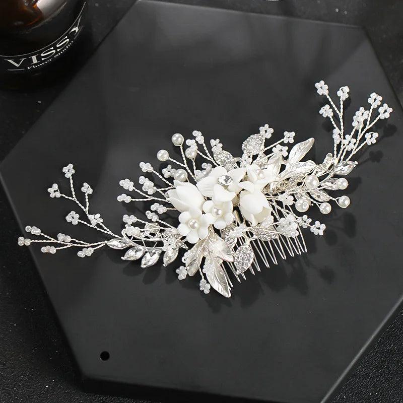 Bridal Comb Headdress Flower Bridal Comb Pan Hair Accessories