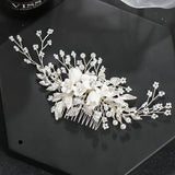 Bridal Comb Headdress Flower Bridal Comb Pan Hair Accessories