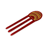 Acrylic Women Hair Pin 5 Inches Height With 3 Prong Hair Forks