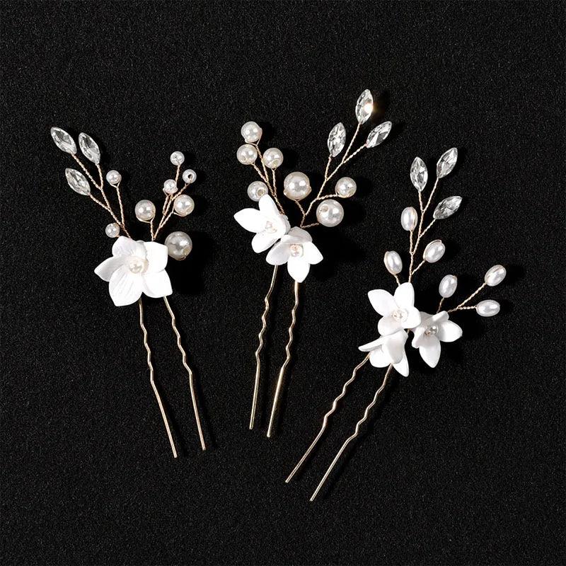 Bridal Hair Pin Set Wedding Hair Stickers Hair Jewelry