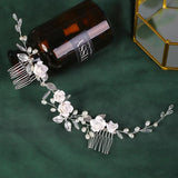 Leaf Flower Hair Comb Headband Tiara Headband Hair Accessories For Women Wedding